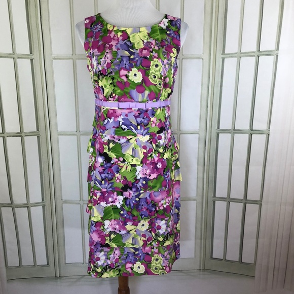 R&K Dresses & Skirts - Floral Tiered Layered Shift Dress Sleeveless